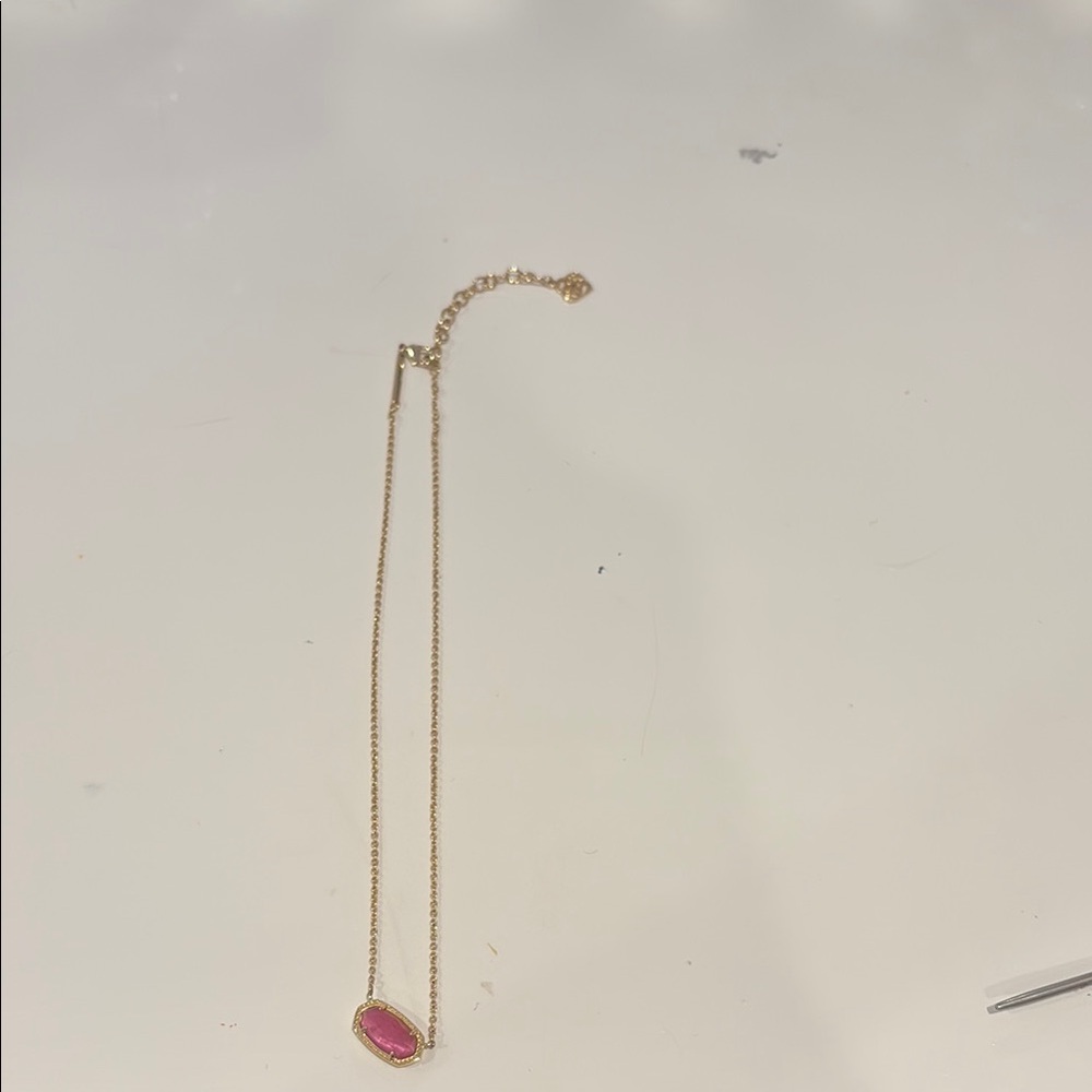 Kendra Scott Gold Chain Bracelet with Pink Stone